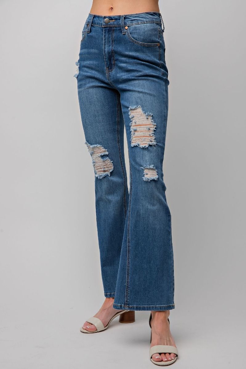 Denim Washed Strecth Pants