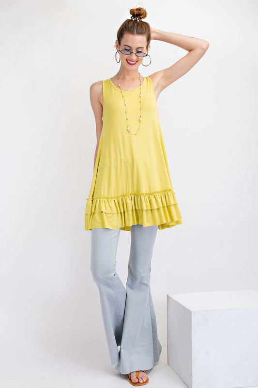 Ruffles Yellow Top